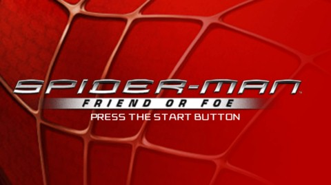 Spiderman Friend or Foe title screen for PSP